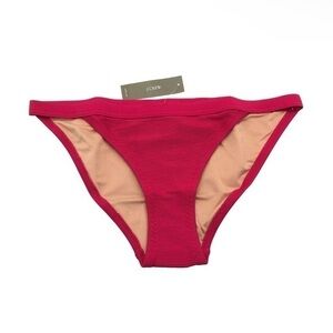 J.Crew Womens Ribbed Trim Hipster Full Coverage Bikini Swim Bottom